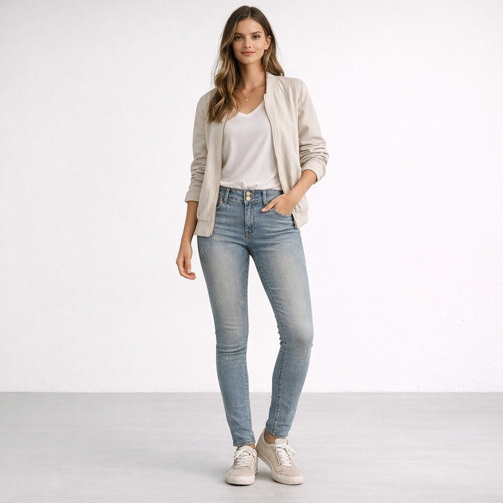 Moda Cotton Blend Jeans Size 13 Three button waist with zipper. Back to School